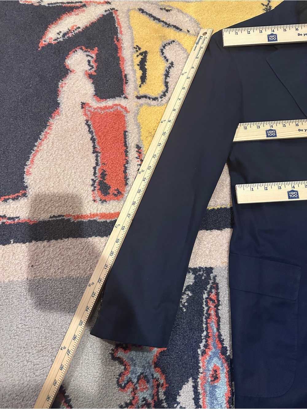 Hand made in Italy Hadleigh’s Men's Classic 100% Cotton Navy Two-Piece Suit - Picture 5 of 14